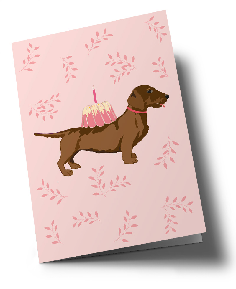 Doublecard C6 - Toni Starck - Dachshund happy birthday