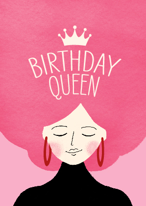 Postkarte - andrea liesert - BIRTHDAY QUEEN Postkarte - andrea liesert - BIRTHDAY QUEEN