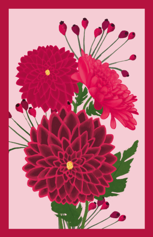 Minicard - Toni Starck - Chrysanthemen Minicard - Toni Starck - Chrysanthemen