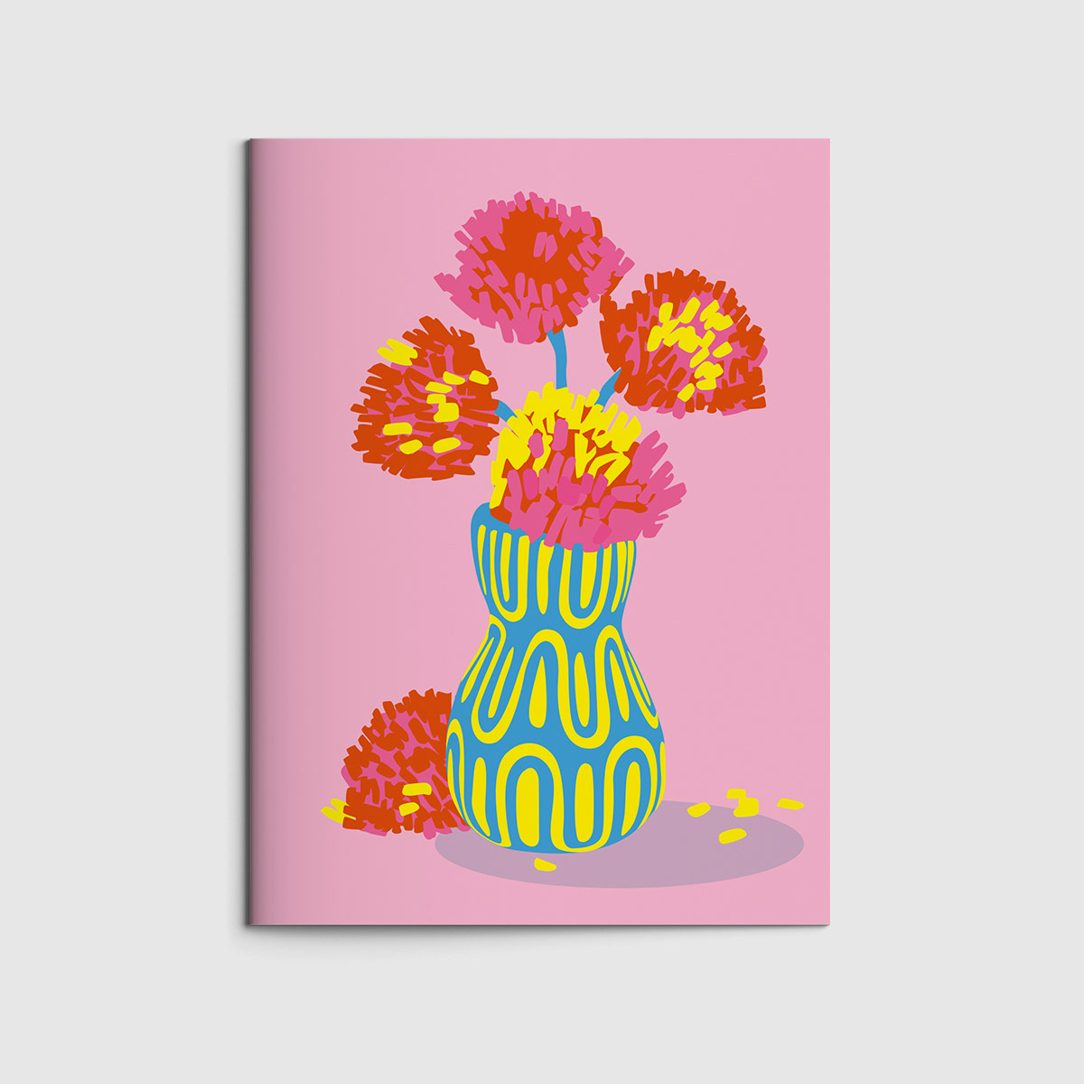 A6 Notebook - neonstyle - Pink Flame