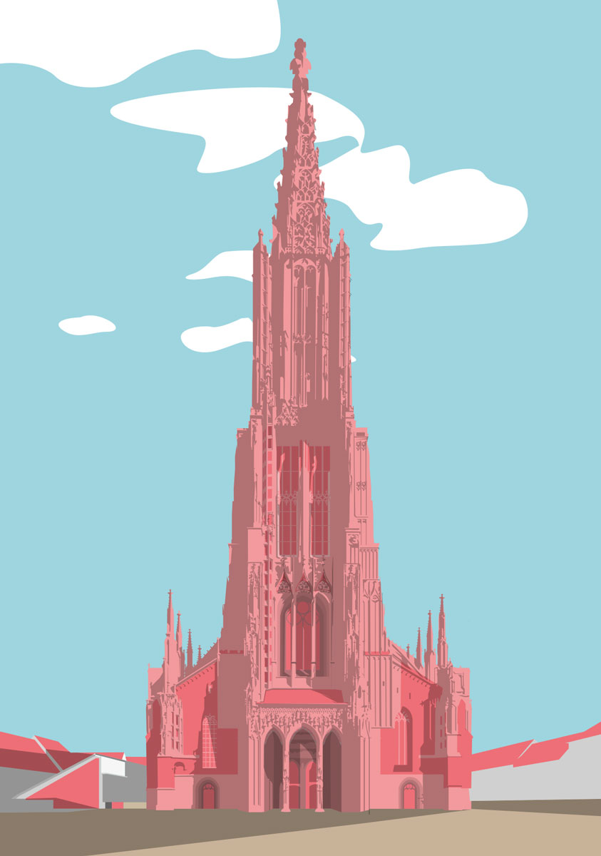 Postcard - Bon Voyage - Münster, Ulm