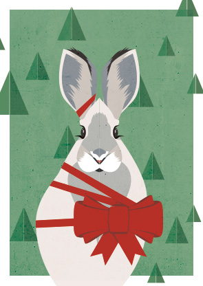 Postcard - Daria Ivanova - snow hare