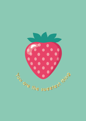 Postcard - Toni Starck - Sweet strawberry