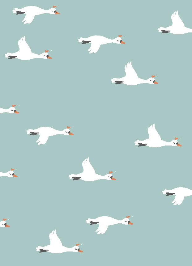 Postcard - Andrea Liesert - FLYING SWANS