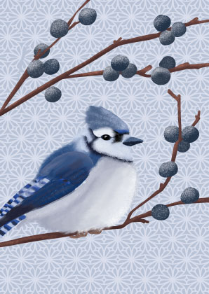 Postkarte - Toni Starck Vanilla - Bluebird