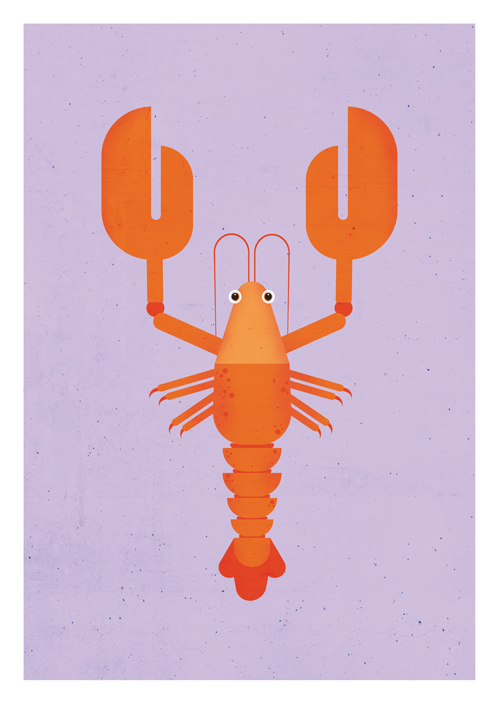 Postkarte - Daria Ivanova - Lobster Postkarte - Daria Ivanova - Lobster