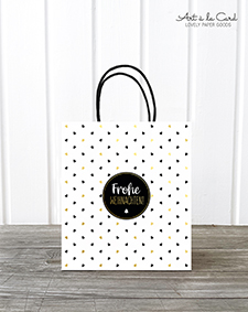 Geschenktüte Midi - Bäumchen, schwarz gold Geschenktüte Midi - Bäumchen, schwarz gold