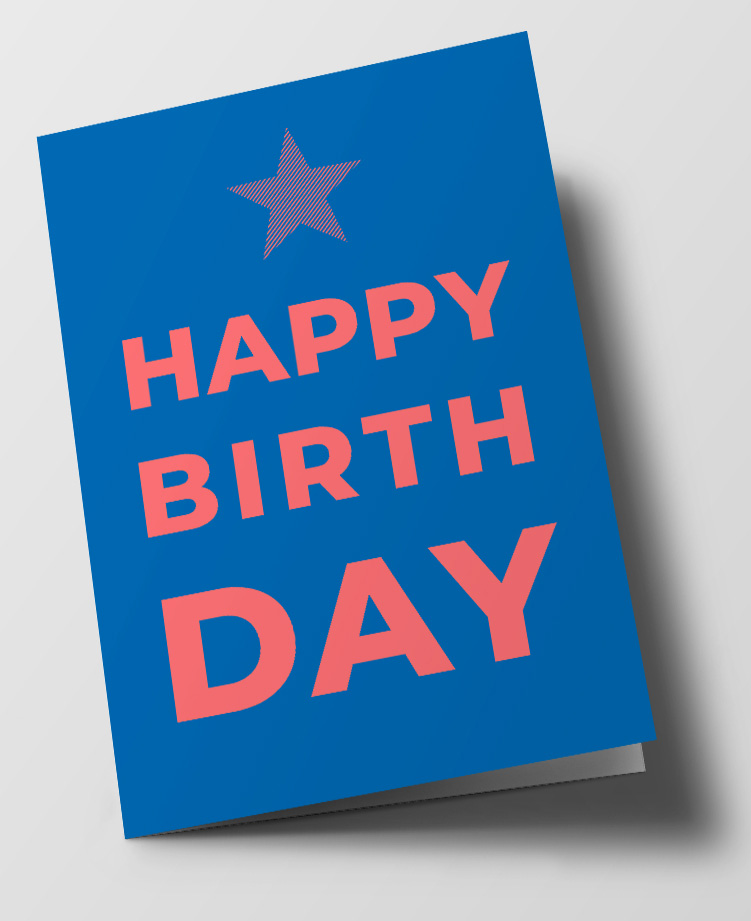 Doublecard C6 - typestyle - Happy Birthday