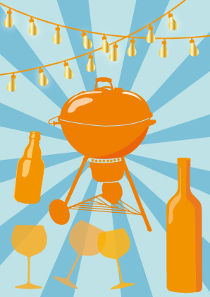 Postkarte - Toni Starck - BBQ