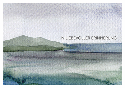 Klappkarte C6 - La Card - Erinnerung, Aquarell