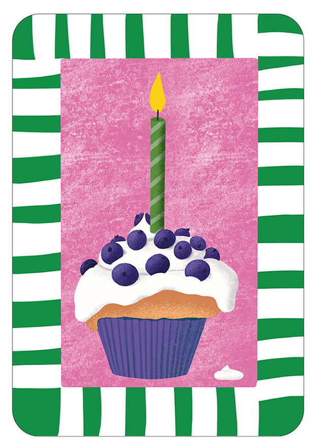 Postcard - Toni Starck - Lollipop - Blueberry Muffin
