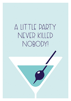 Postkarte - La Card - A little party