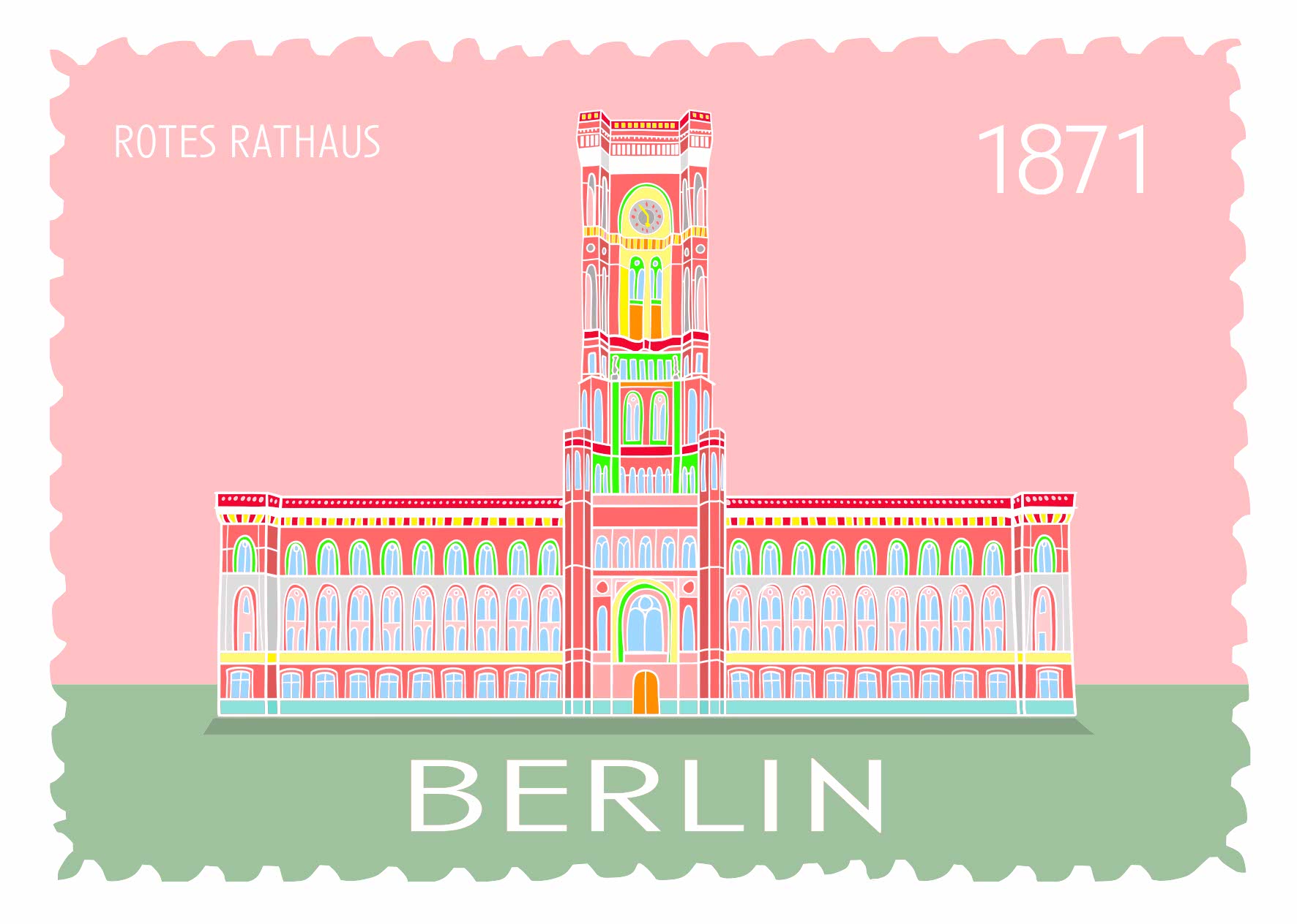 Postkarte - Limo & Mo - Rotes Rathaus