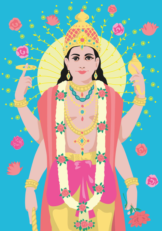 Postkarte - happiness - Vishnu