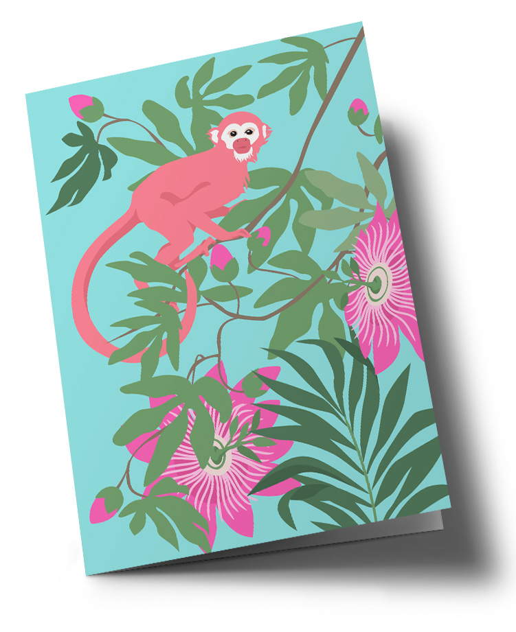 Doublecard C6 - happiness - Monkey Doublecard C6 - happiness - Monkey