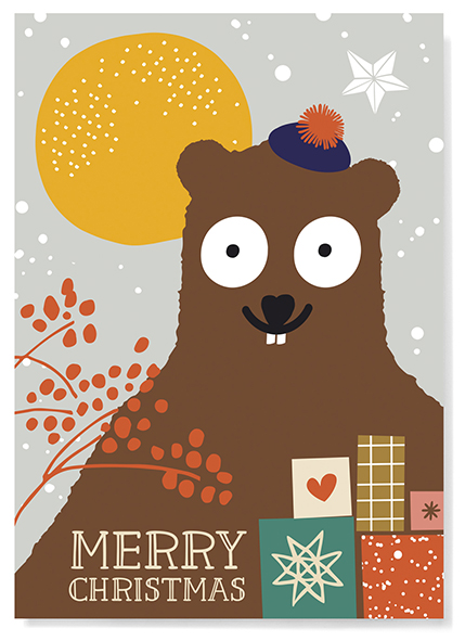 Postcard - familytree - Biberbär Xmas Postcard - familytree - Biberbär Xmas