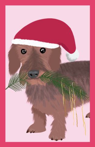 Minicard - Toni Starck - Xmas Dackel