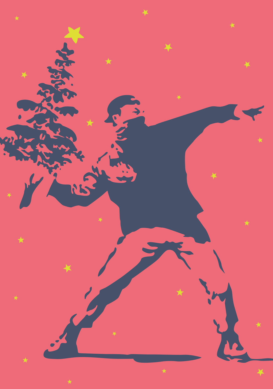 Postcard - luminous - Tree thrower