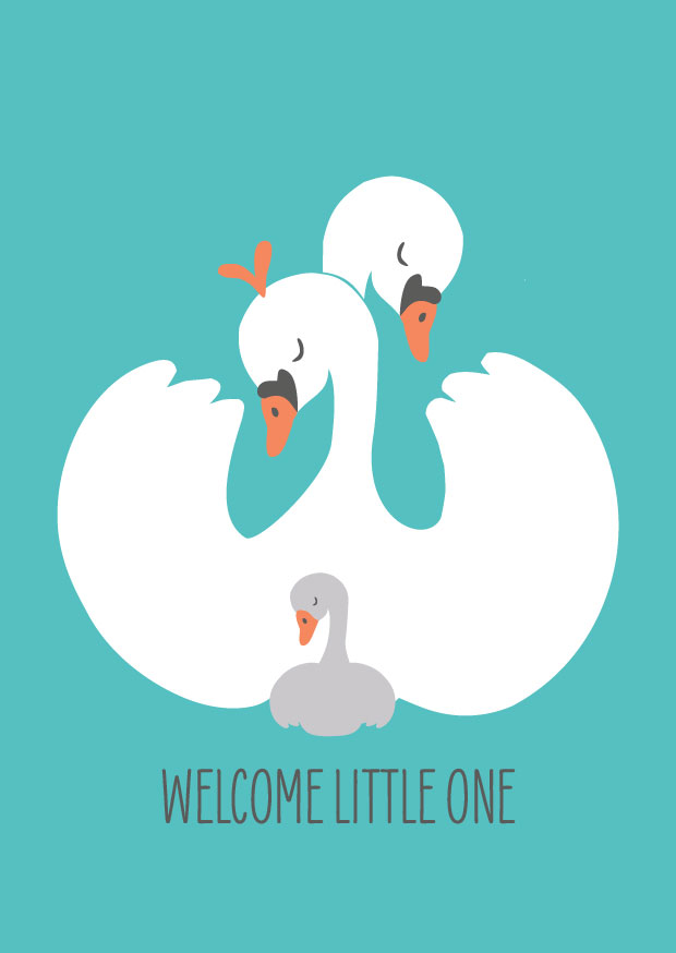 Postcard - Andrea Liesert - WELCOME LITTLE ONE