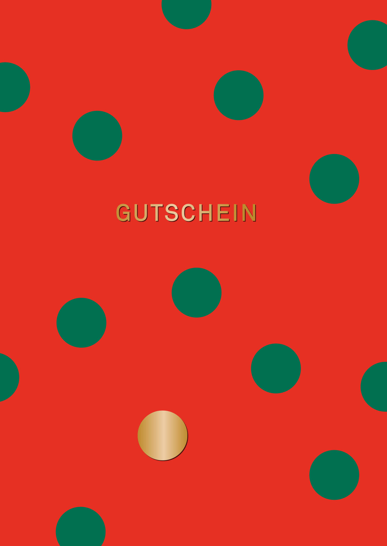 Postkarte - Designfräulein- OroLumi - Xmas Gutschein dots