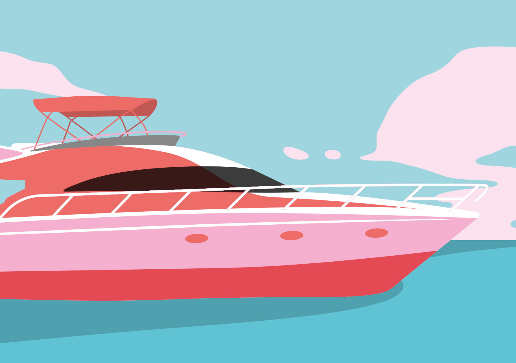 Postcard - Luminous - Ship