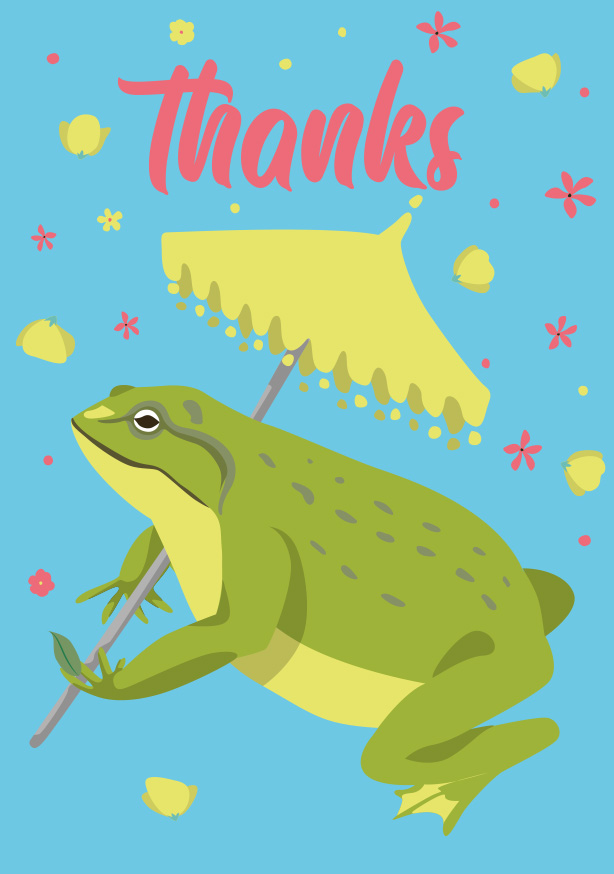 Postcard - happiness - Frog Postcard - happiness - Frog