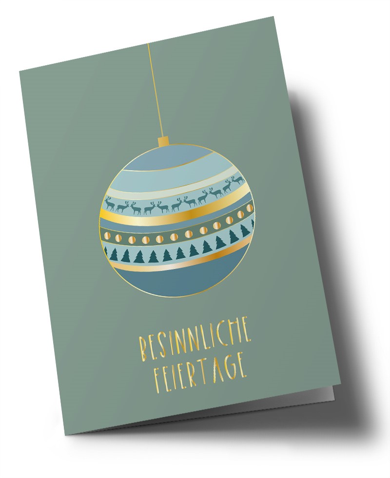 Klappkarte C6 - Toni Starck - christmas bauble Klappkarte C6 - Toni Starck - christmas bauble
