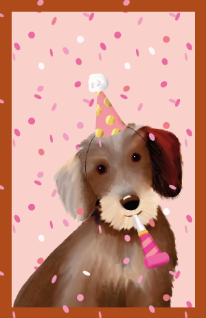 Minicard - Toni Starck - Birthday dachshund