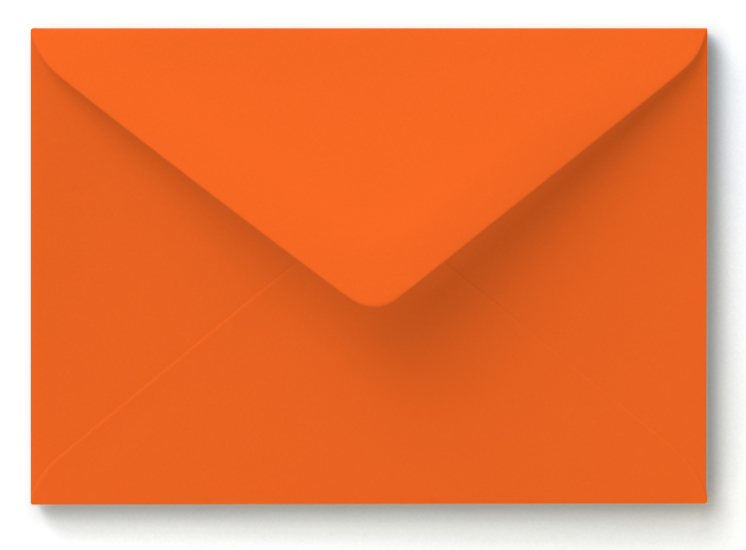 Envelope - happiness - Neon Orange