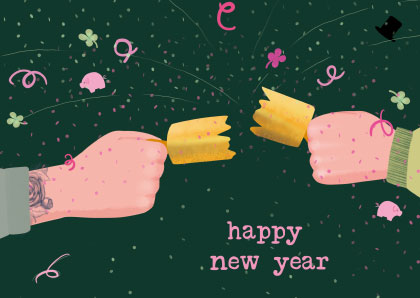 Postkarte - Toni Starck - Party Cracker Postkarte - Toni Starck - Party Cracker