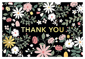 Klappkarte C6 - La Card - Thank you Flowers