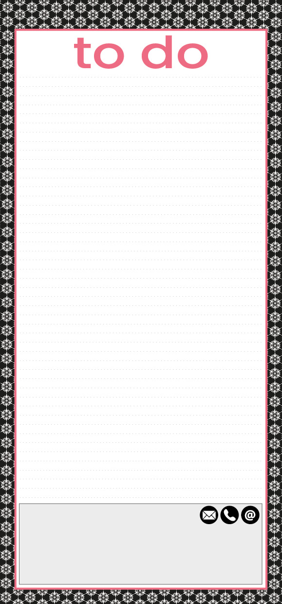 Notepad DIN lang - Toni Starck Pattern - Black elegance Notepad DIN lang - Toni Starck Pattern - Black elegance