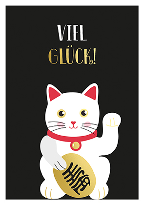Postkarte - La Card - Glückskatze