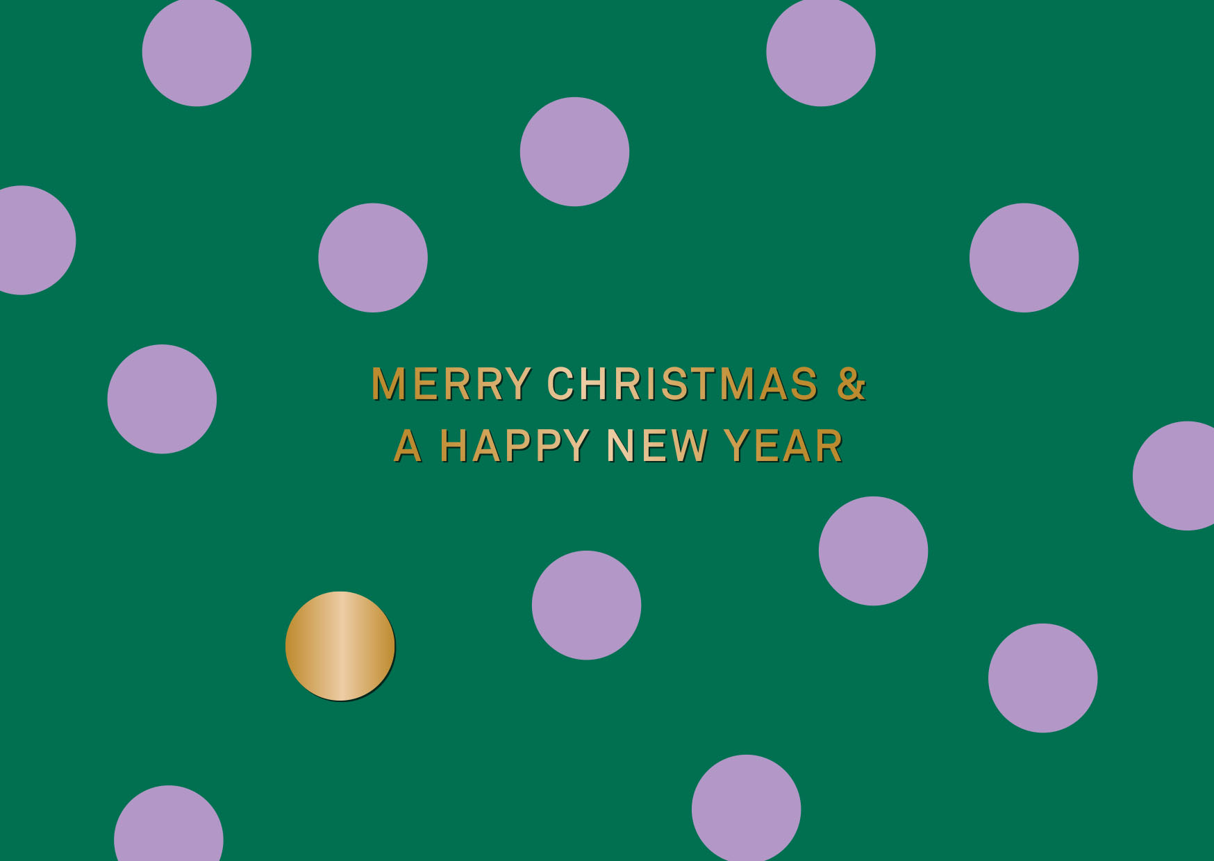 Postkarte - Designfräulein - OroLumi - Merry Christmas