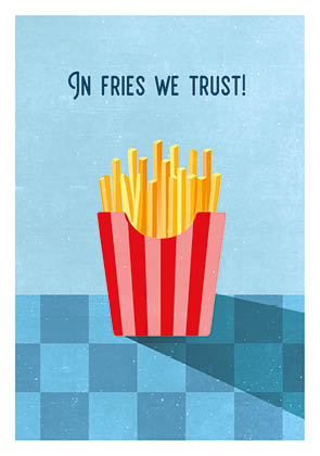 Postkarte - Daria Ivanova - in fries we trust