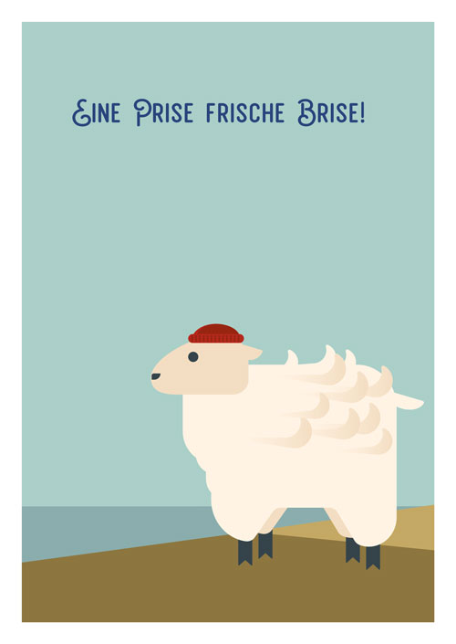 Postcard - Daria Ivanova - North Sea sheep