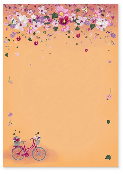 Notepad A5 - m-illu - Bike Flowers Notepad A5 - m-illu - Bike Flowers