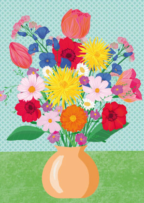 Postcard - Toni Starck - Summer bouquet