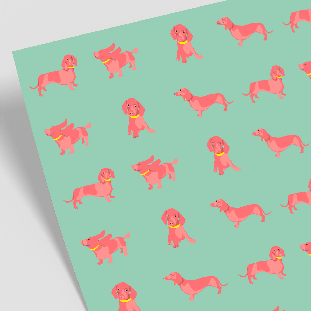 Geschenkpapier - neonstyle - viele Dackel Geschenkpapier - neonstyle - viele Dackel