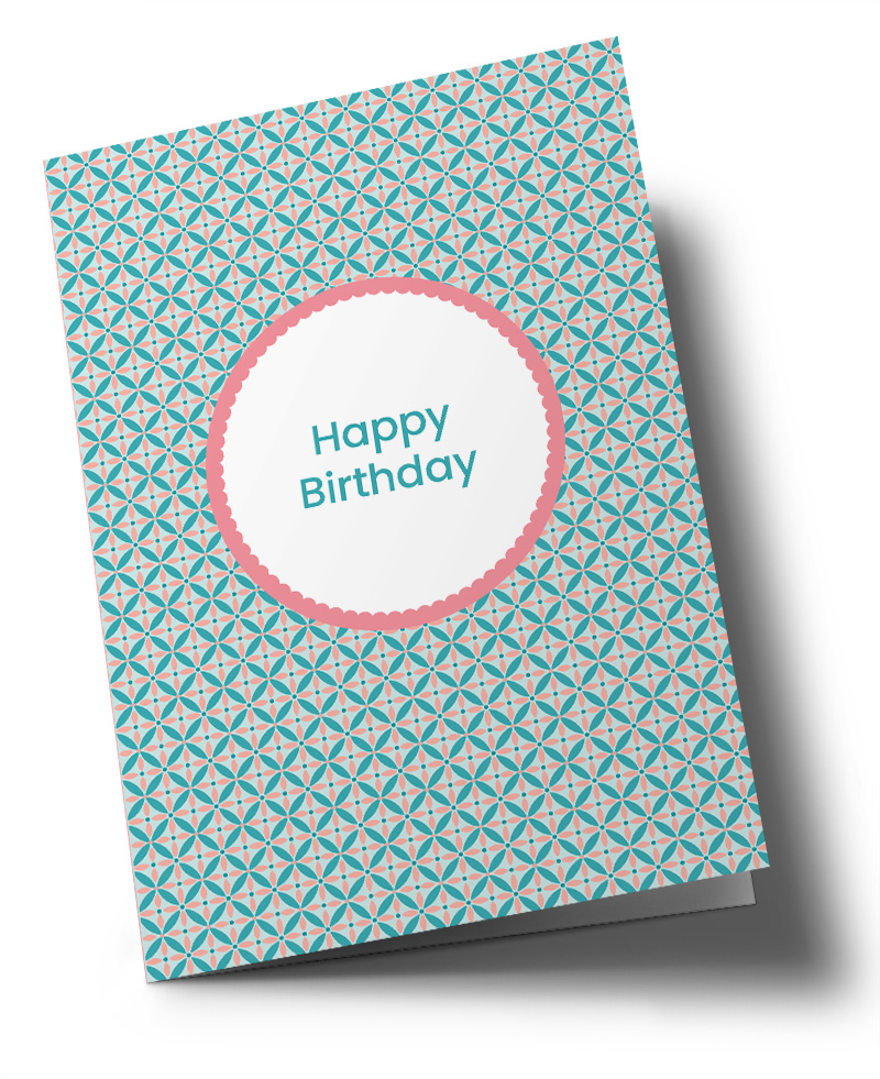 Doublecard C6 - Toni Starck Pattern - Candy Jade, Happy Birthday