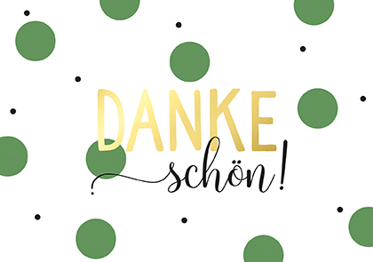 Postkarte - La Card - Danke Kreise, grün