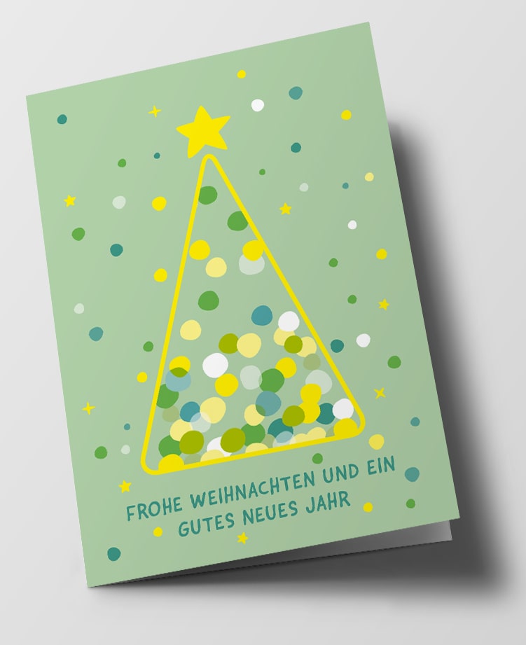 C6 folding card - nola - confetti tree