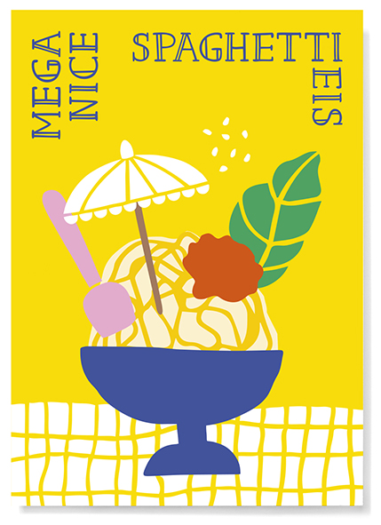 Postcard - familytree - Spaghettieis