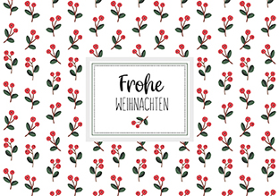 Postkarte - La Card - Misteln Muster