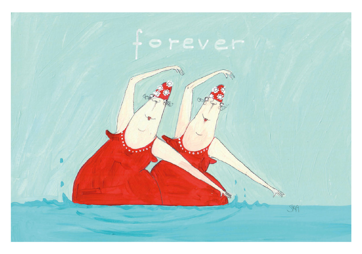 Postkarte - kittiekatstudio - forever