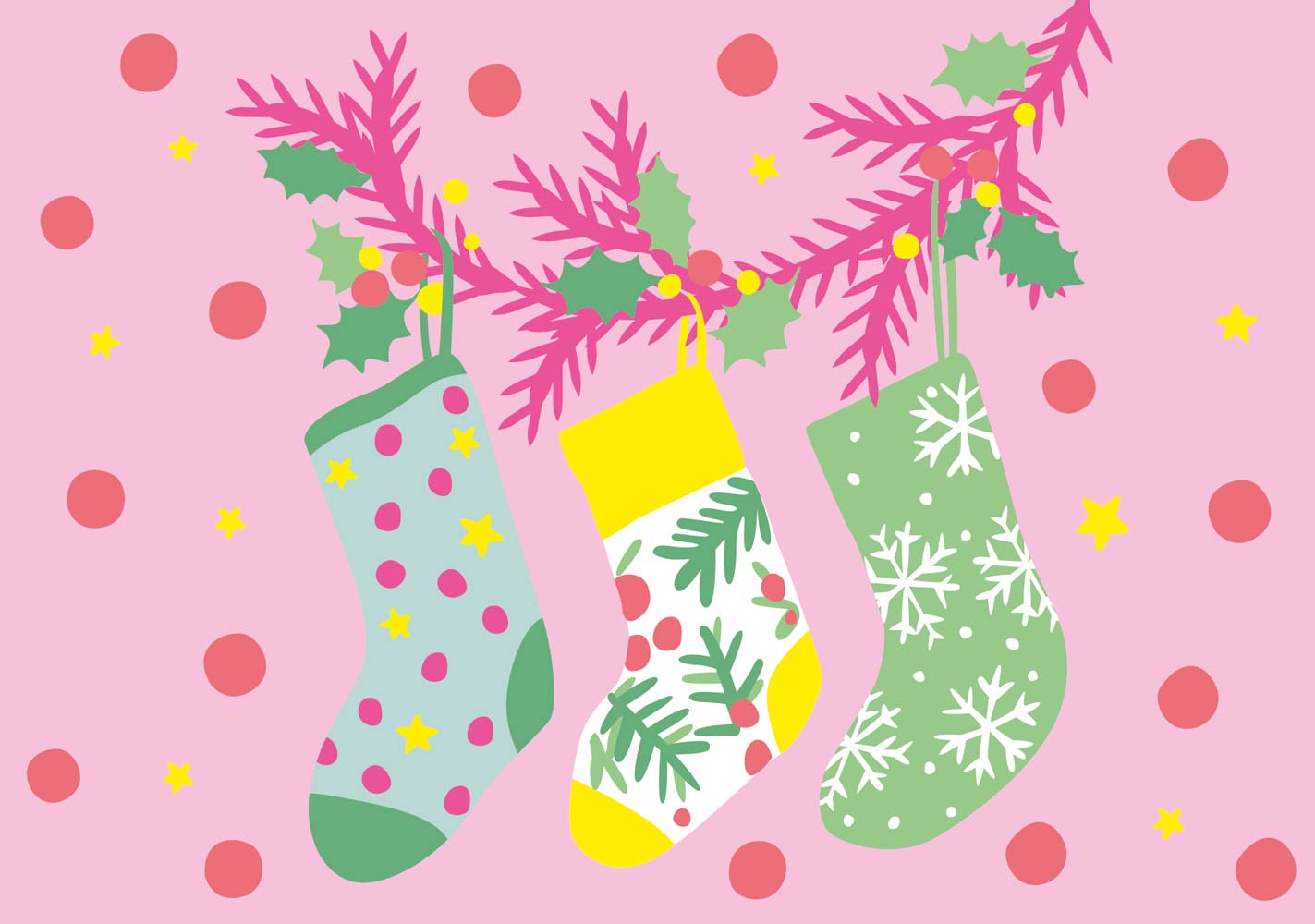 Postcard - luminous - socks
