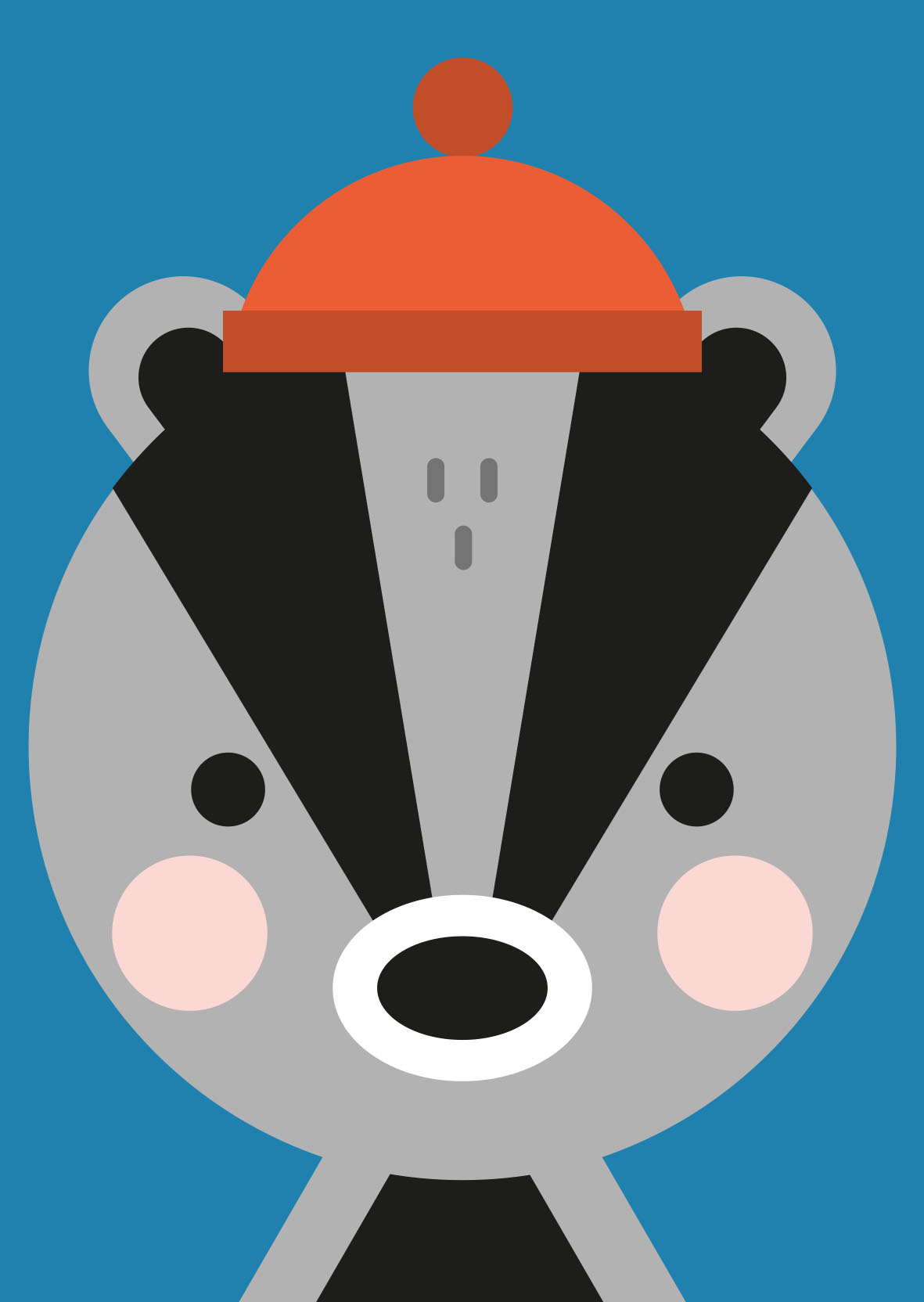 Postkarte - Designfräulein - Funny Faces - Dachs