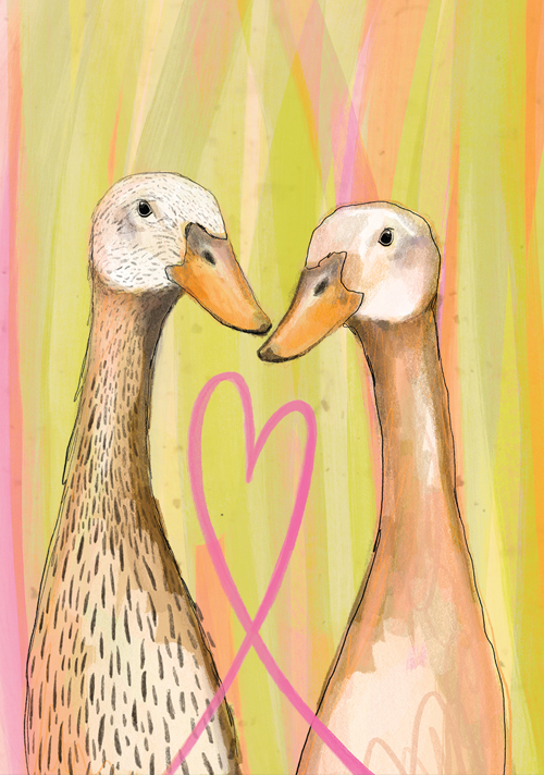 Postcard - Tabea Güttner - Runner ducks