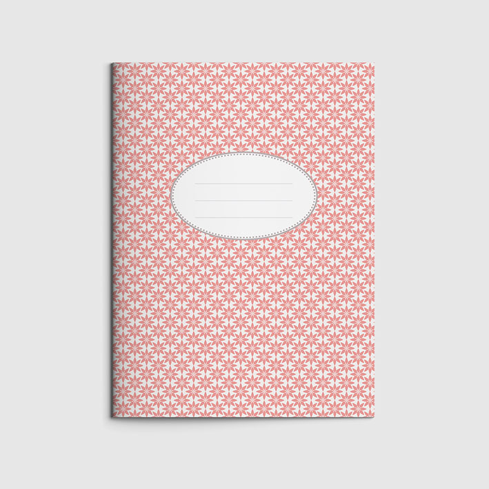 Booklet A5 - Toni Starck Pattern - coral lightness