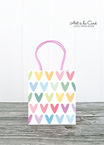 Geschenktüte Mini - Bunte Herzen